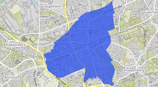 Bodenrichtwertkarte Essen Altenessen S&uuml;d